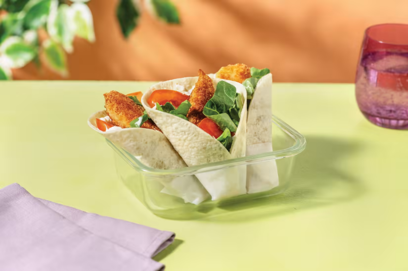 Hello Fresh Crumbed Chicken Wrap with Garlic Aioli