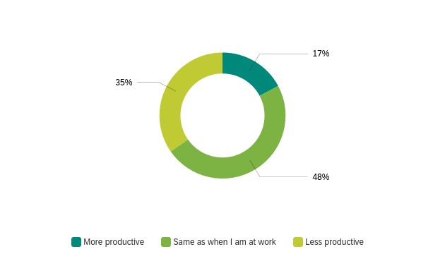 Chart - productivity when working from home