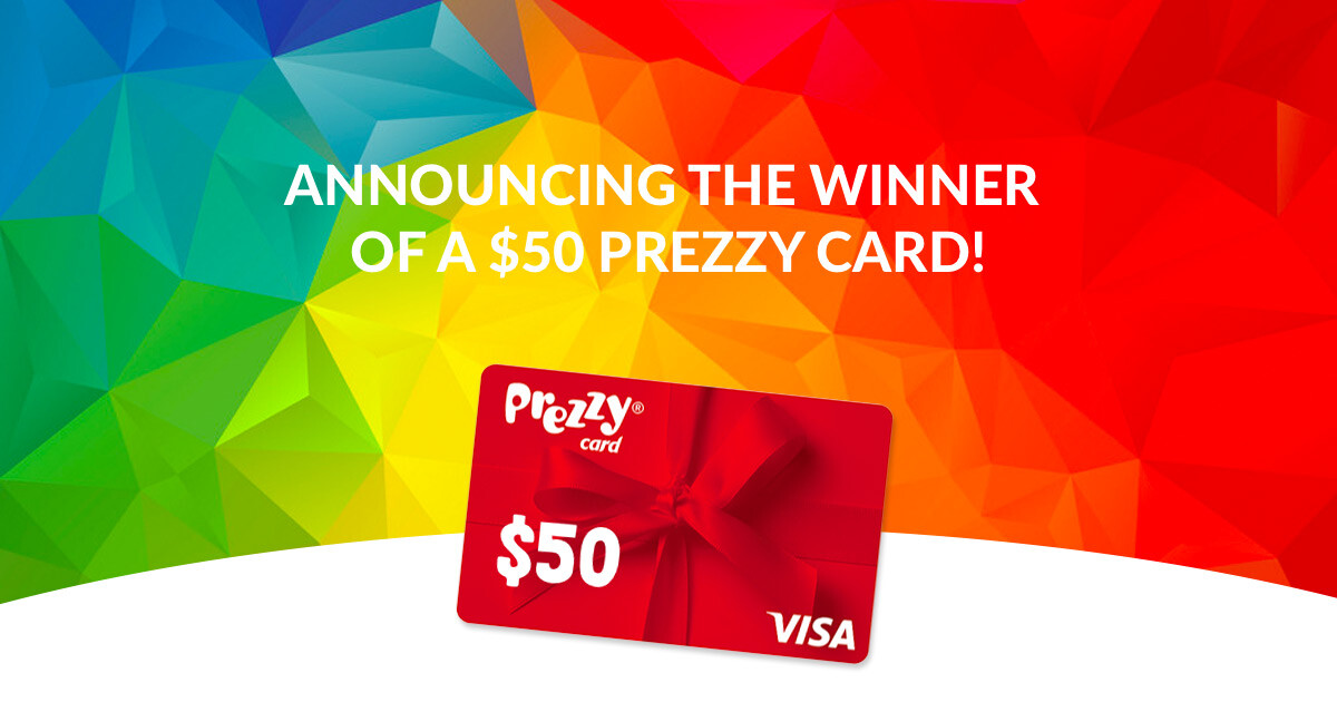 Announcing the winner of a $50 Prezzy Card
