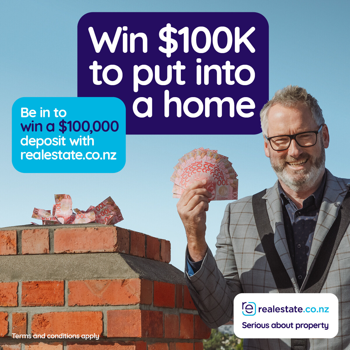 Our mates at realestate.co.nz are giving away $100k to one lucky Kiwi!